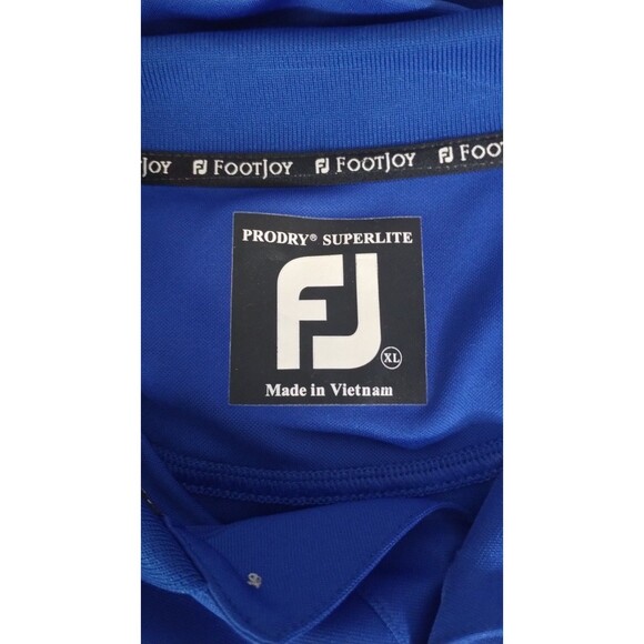 Footjoy royal blue short sleeve polo with white trim - mens Size xlarge - Picture 7 of 9